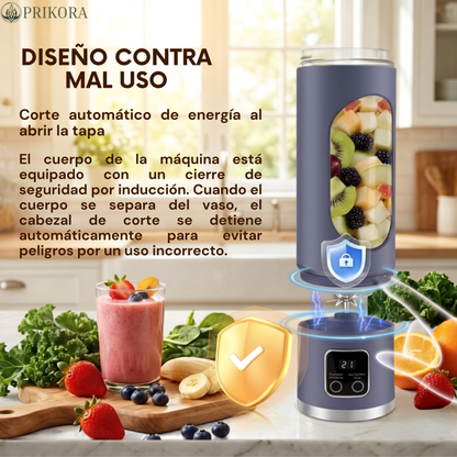 Licuadora Eléctrica Portátil con Pantalla Digital